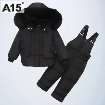 

A15 Unisex Toddler Boys Winter Jacket Down Detachable Hat Set Pants Kids Children's Girls Clothes Baby Coats Size 12m 2 3 Years