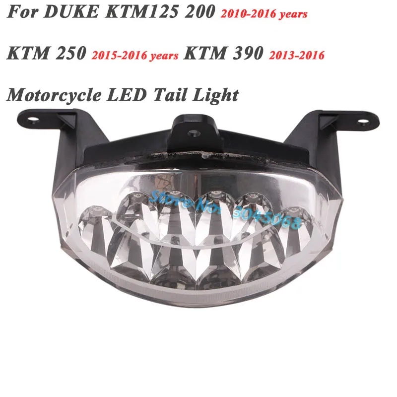 Для DUKE 390 KTM 125 200 250 390 2010- мотоциклетный Интегрированный Светодиодный стоп-сигнал, задний светильник, поворотная сигнальная лампа в сборе - Цвет: Белый