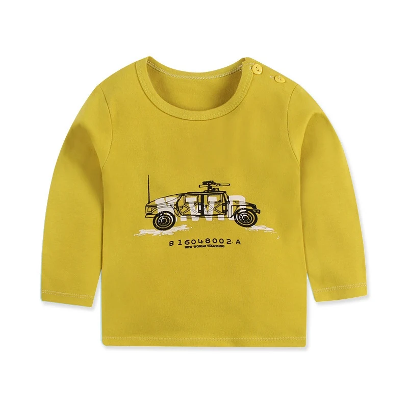 Коллекция года, весенне-Осенняя детская футболка для мальчиков милые футболки с длинными рукавами и рисунком для маленьких девочек хлопковая детская футболка Топы, одежда - Цвет: Style 12