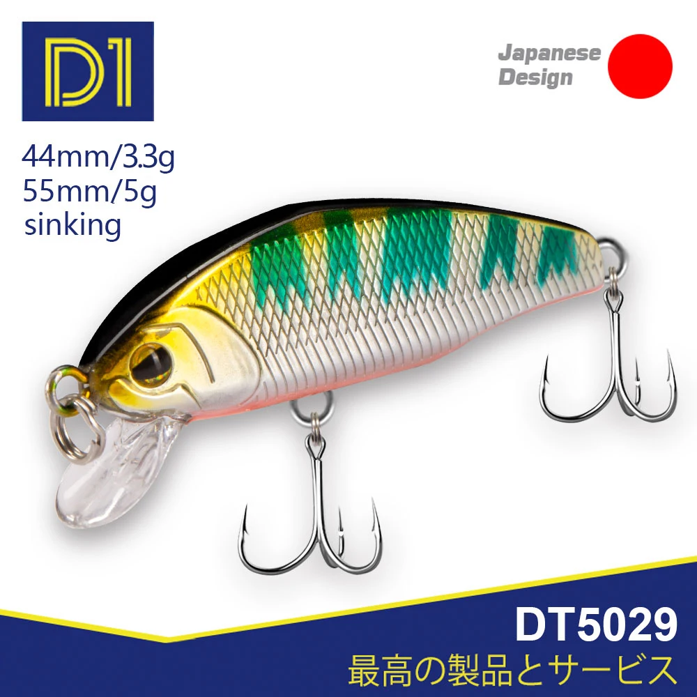 D1 SMITH D-INCITE Minnow Lures Sinking Wobblers 44mm 55mm Crankbait High-quality Artificial Hard Bait Tackle 2020 set | Спорт и