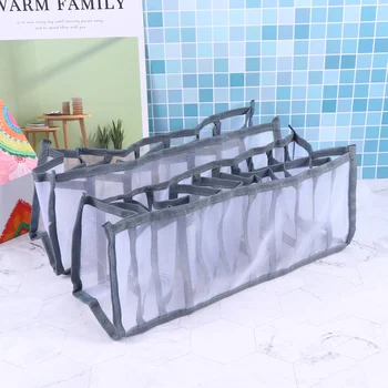 

3PCS Nylon Underwear Storage Box Portable Underwear Storage Case Compartments Bra Storage Case for Dorm Underwear Bra Home