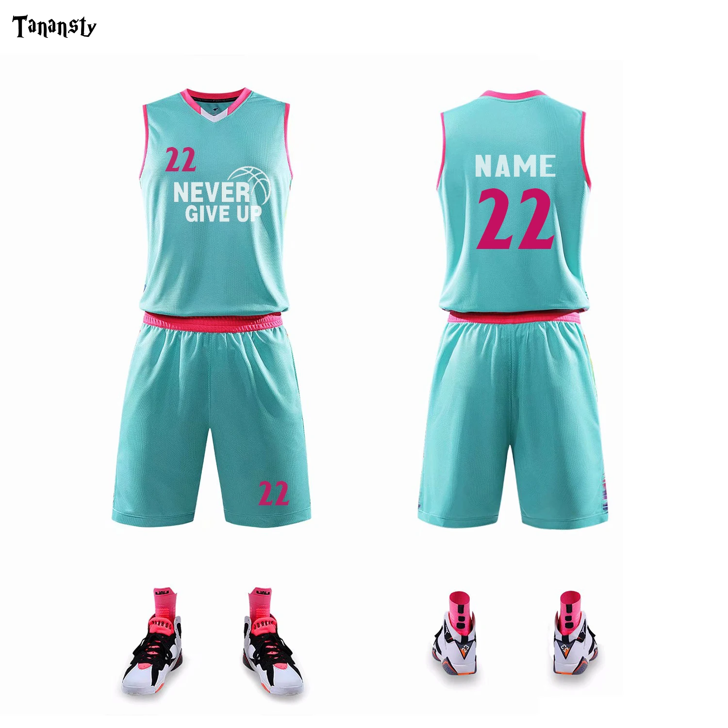 Баскетбольная форма для мужчин и женский баскетбольный трикотажный парный спортивный комплект высшего качества Молодежные спортивные костюмы DIY баскетбольная рубашка