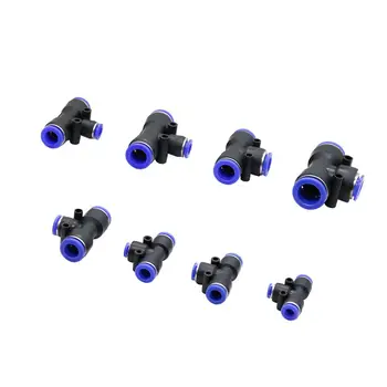 

Pneumatic Reducing Tee Connector 10mm 8mm 12mm 6mm 4mm 16mm OD Hose Tube 3 Way T shaped Connector Push In Air Gas Adapters