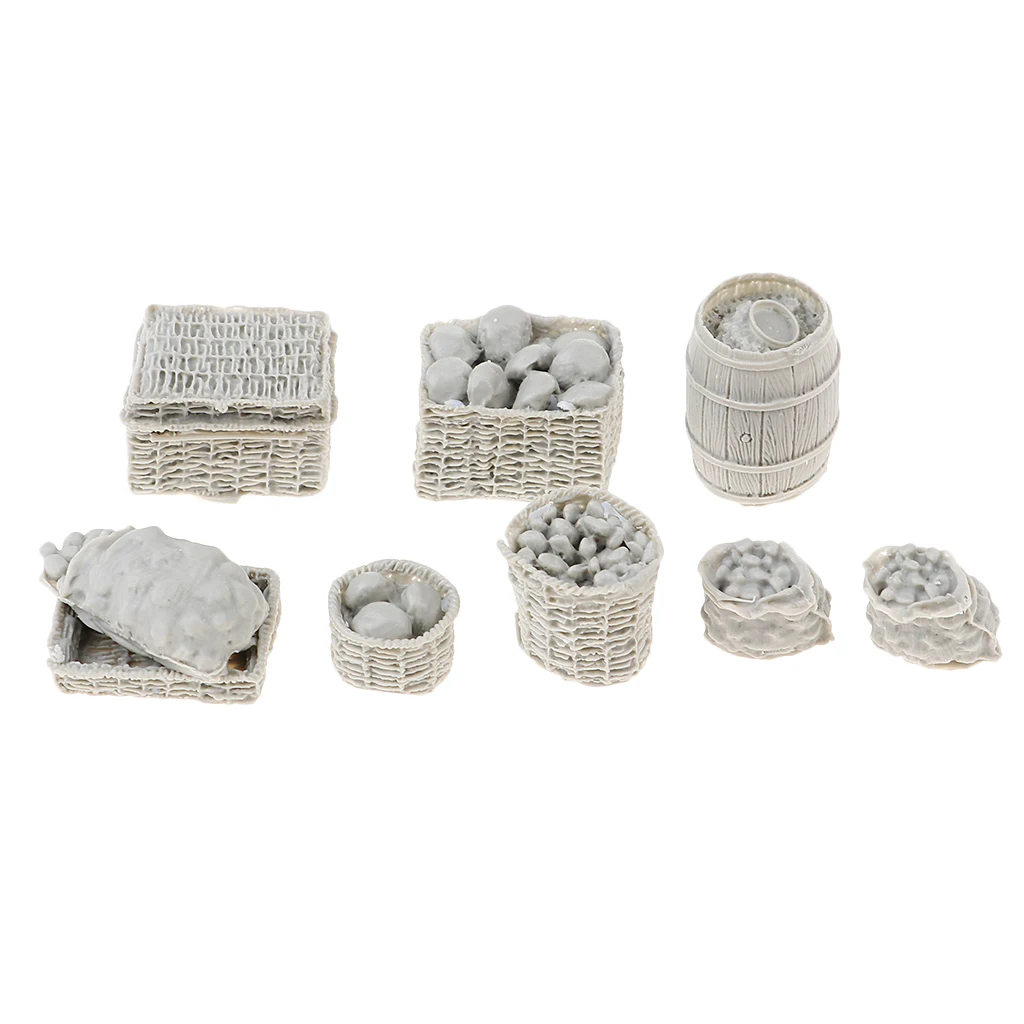 1/35 Scale Military War Food Supplies Basket for Diorama Scenery Build Props