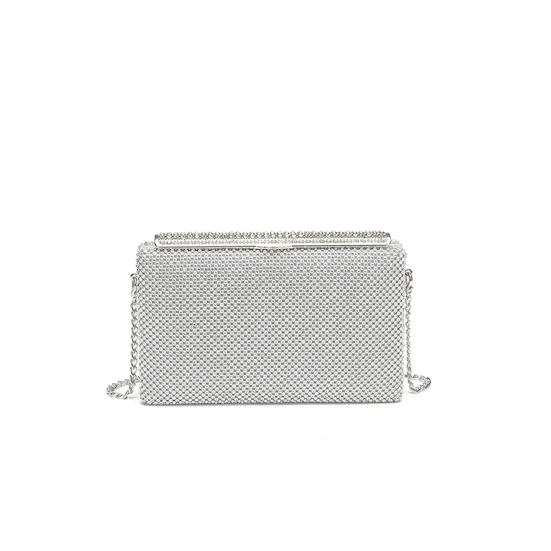 silver glitter shoulder bag