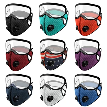 

New Cycling Mask with Filter Anit-fog Anit-pollution Breathable PM2.5 Activ Carbon face masks Sport Bike Face Care Mask Reusable