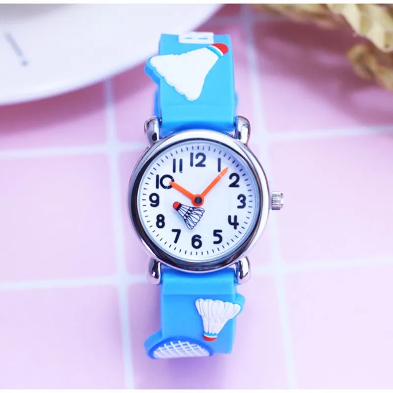 Dropshipping New badminton Design Analog Band Boys Girls Children Kids Watches Wristwatch students relogio Montres kol saati