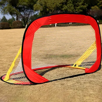 

Football Gate Children Kids Foldable Portable Soccer Goal Practice Detachable Agility Training Nylon Outdoors With Carrying Bag