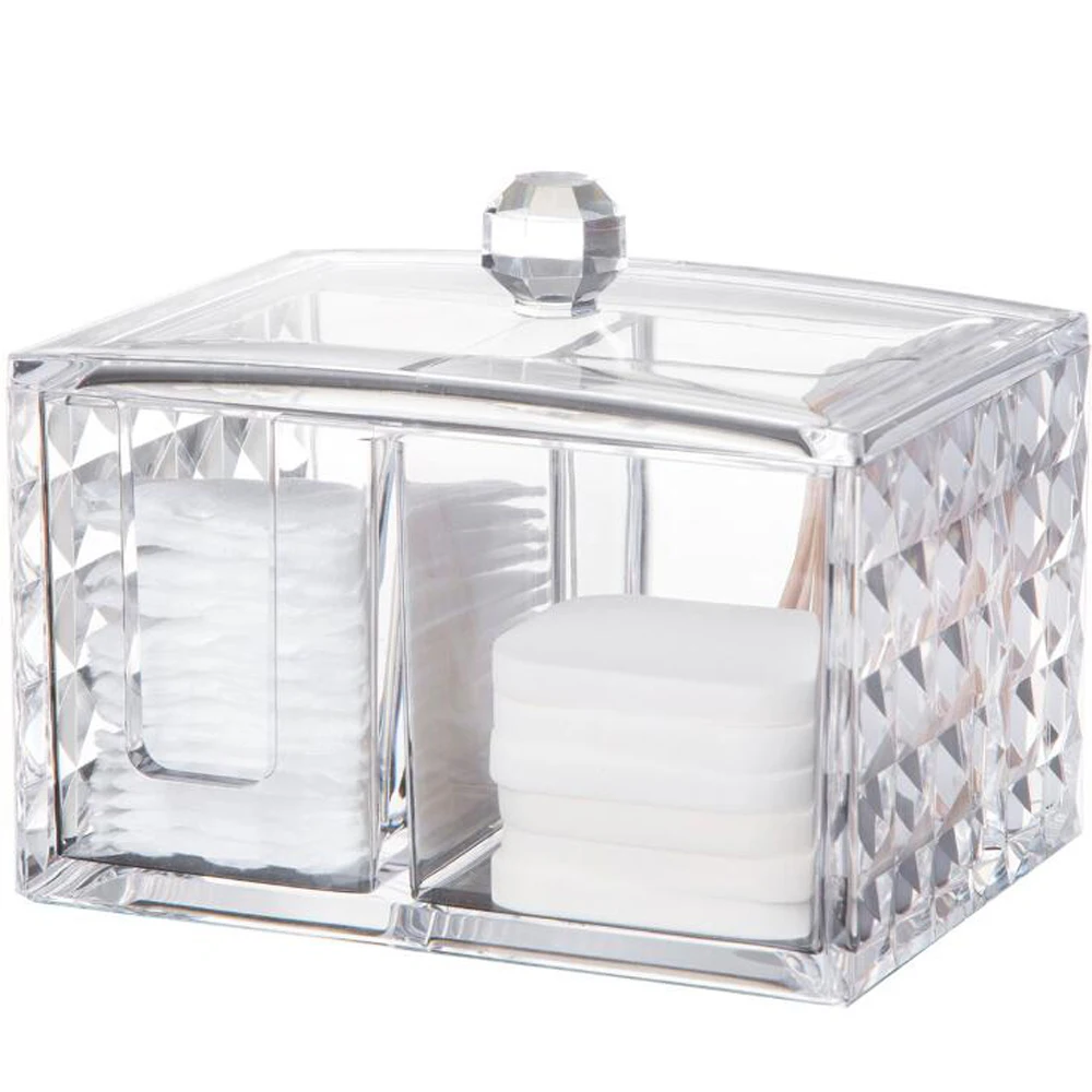 Acrylic Cosmetic Box Makeup Storage Box Cosmetics Storage Boxes New Acrylic Cotton Swabs Stick Storage Holder Box