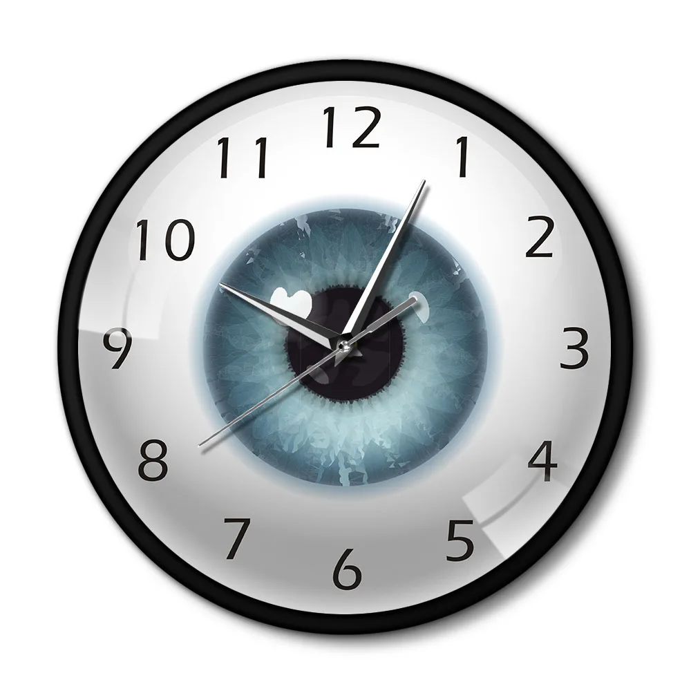 Современные настенные часы с металлическим каркасом и глазным глазом, современные настенные часы с анатомией человеческого тела, современные настенные часы в подарок