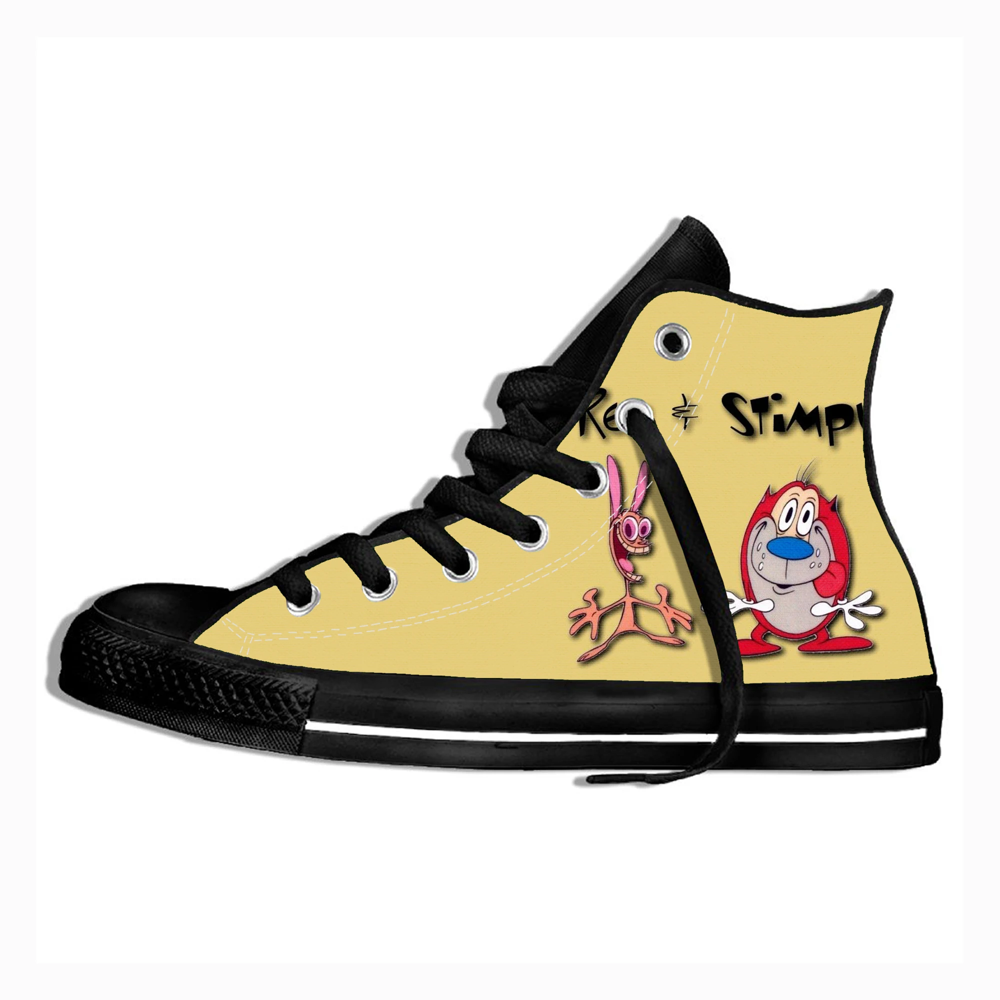 Men's Casual Shoes Ren and Stimpy Anime Wearable Comfort Sport Shoes Classic Sneakers  Zapatos Hombre  Mens Shoes