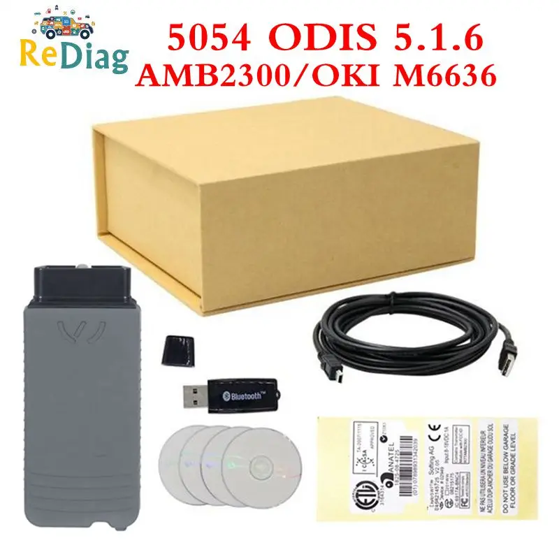 Высокое качество 5054A ODIS 5.1.6 Бесплатный Keygen 5054A UDS протоколы Bluetooth 5054 VAG многоязычный AMB2300