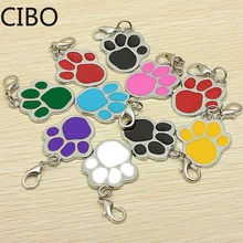 2019 neue Großhandel Emaille Katze Hund/Bärentatze Druckt Rotierenden Karabiner Schlüssel Kette schlüsselanhänger tasche Schmuck(China)