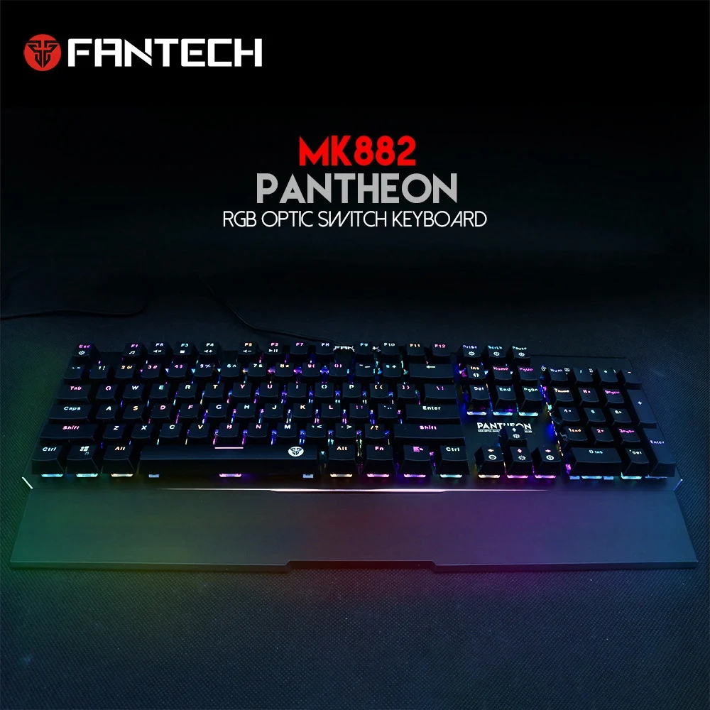 FANTECH MK882 механическая клавиатура RGB игра полный ключ без смыва клавиатура полный водонепроницаемый для настольного компьютера ноутбука