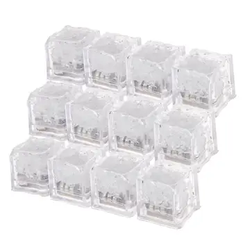

12pcs DIY Colorful Flash LED Ice Cubes Wedding Festival Decor Party Props