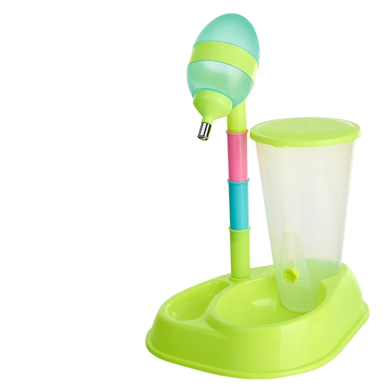 600MLPet Adjustable Height Automatic Drinking Fountain Water Food Combination In One Cute Color Oval Water Dispenser Cat Bowl - Цвет: as  picture