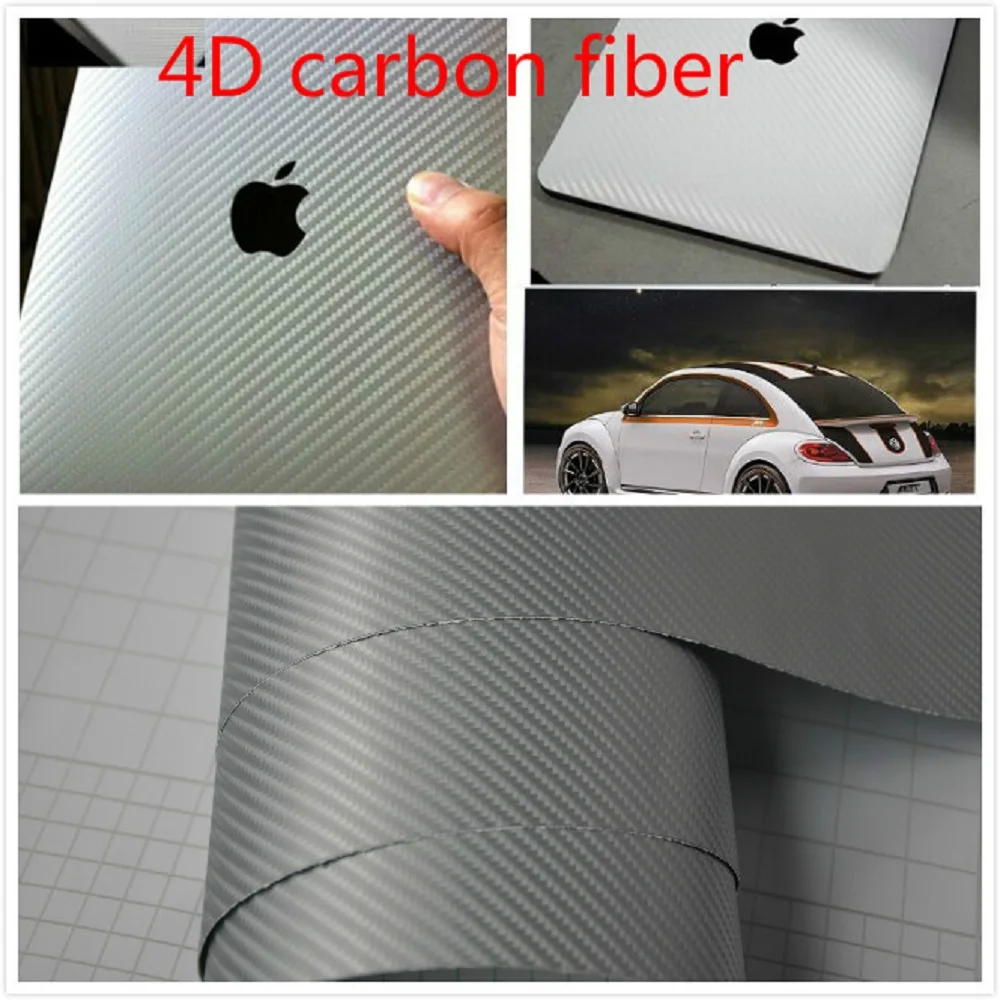 4d пленка из углеродного волокна 20 см x 152 серебряная для мобильного телефона