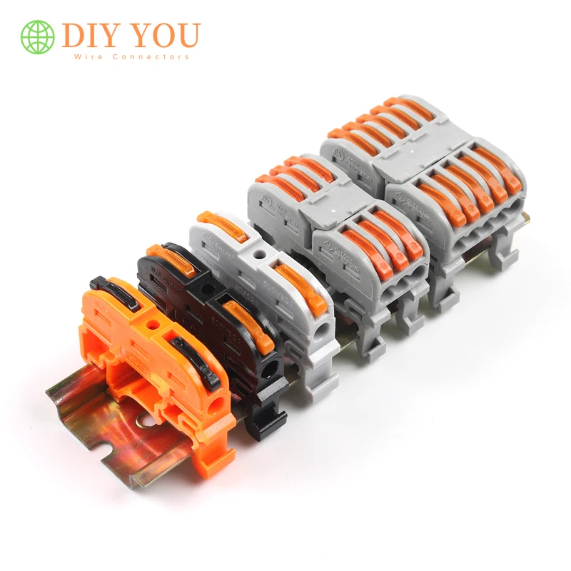 

10/30/50/100PCS Rail Type Quick Wire Connectors Connection Terminal Press Connector Instead Of UK2.5B Terminal Block SPL-1 SPL-2