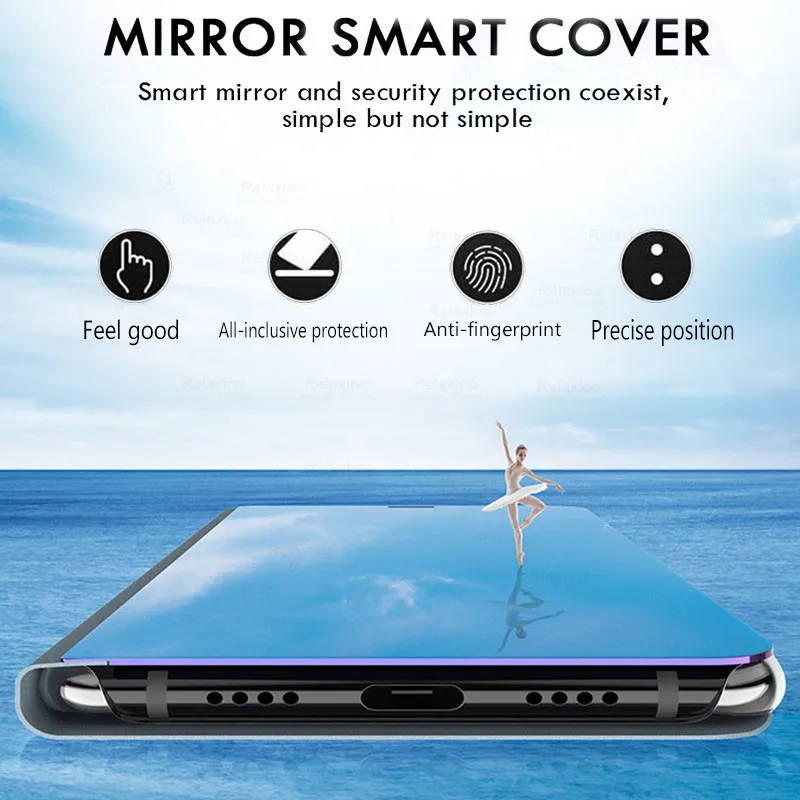 silicone cover with s pen Thông Minh Ốp Lưng Tráng Gương Dành Cho Samsung A02 Ốp Lưng Giá Đỡ Sách Flip Cover Dành Cho Samsung Galaxy Samsung Galaxy A02 Một 02 02a Samsun SM-A022F vỏ Điện Thoại Coque kawaii samsung phone cases