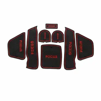 

Car Non-Slip Interior Rubber Door Panel Mats Cup Holder Pad Fit For Ford Focus 09-14