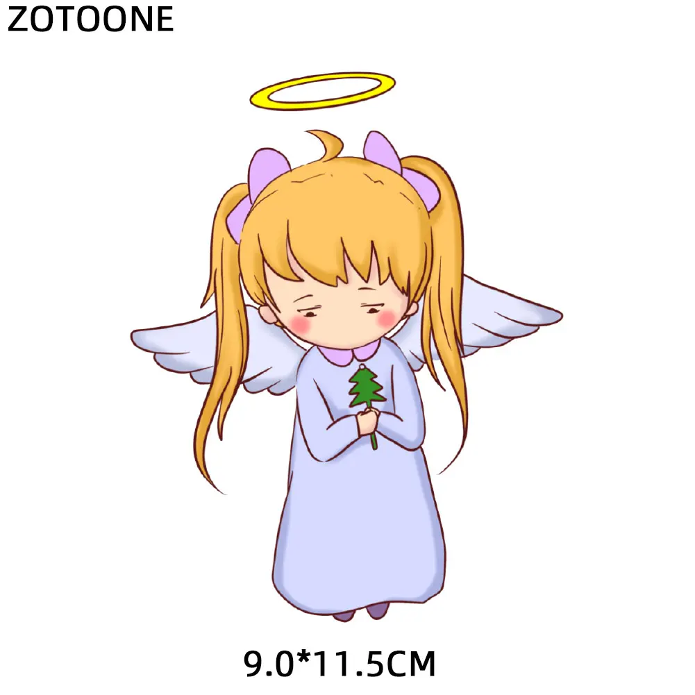 ZOTOONE Железный На милый мультфильм Ангел патч передачи для одежды Аппликации DIY футболка тепло передачи аппликации стикер E