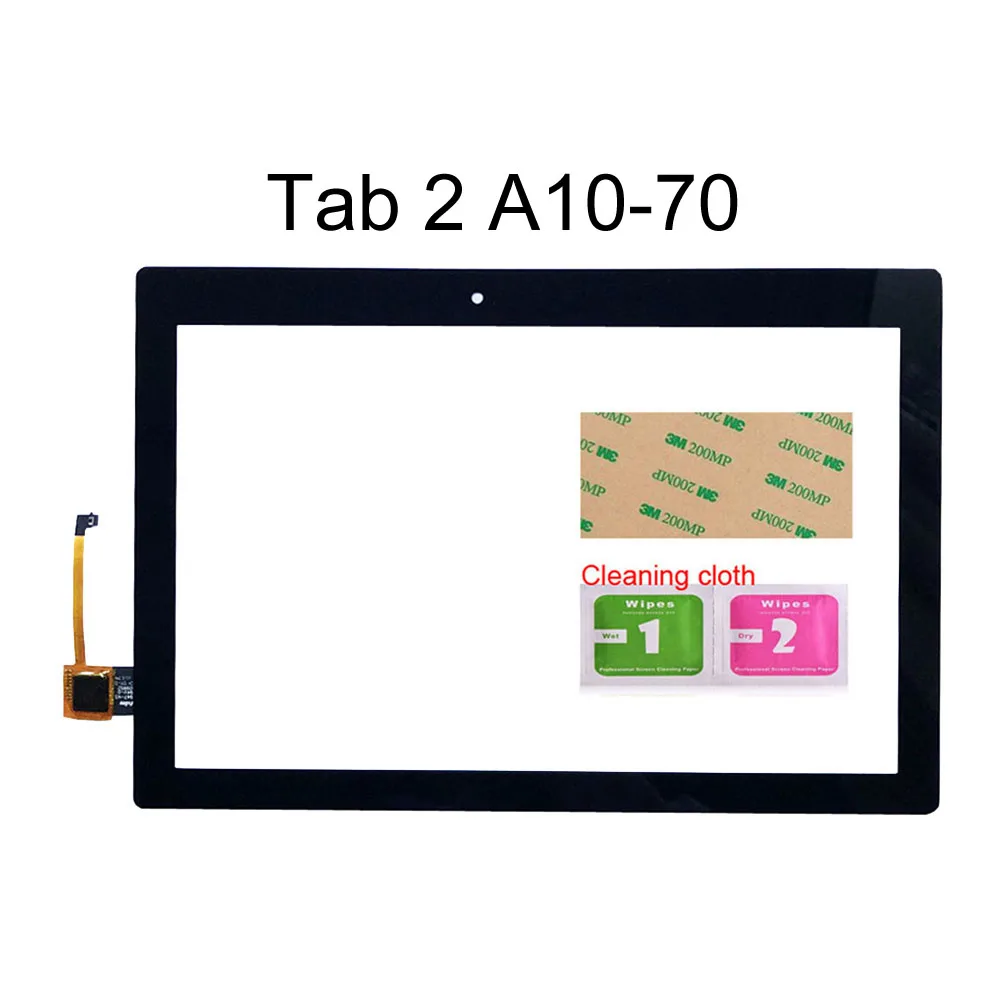 a7600 Black 10,1 Экран для lenovo Tab 2 A10-70 A10-70F A10-70L A7600 A7600-F A7600-H Сенсорный экран планшета Сенсор Стекло Панель Замена - Цвет: a7600 Black