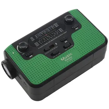 

New Portable Outdoor Fm Radio With Bluetooth Mp3 Player Hand Crank Solar Emergency Radio Solar Radios World Receiver With Flashl