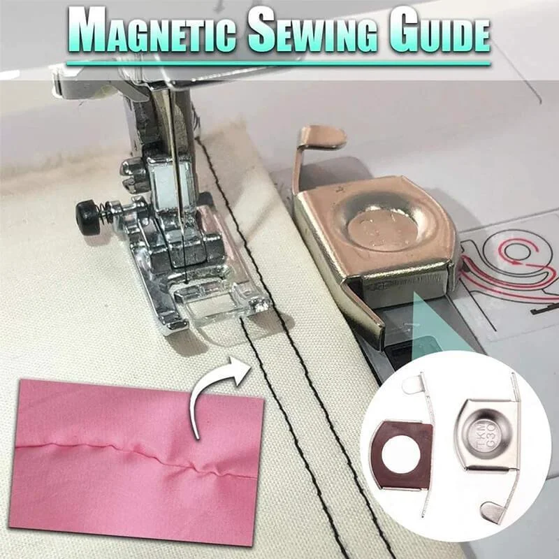 Magnetic Seam Guide for Sewing Machine Multifunction Sewing Machine Presser  Foot Hemmer Universal Accessories for Industrial or Walking Foot Sewing