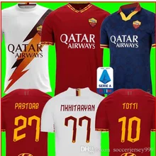 new AS Roma soccer jerseys adult set 19 20 3rd TOTTI 22 ZANIOLO 9 DZEKO EL SHAARAWY PASTORE S-4XL size adult Football shirt