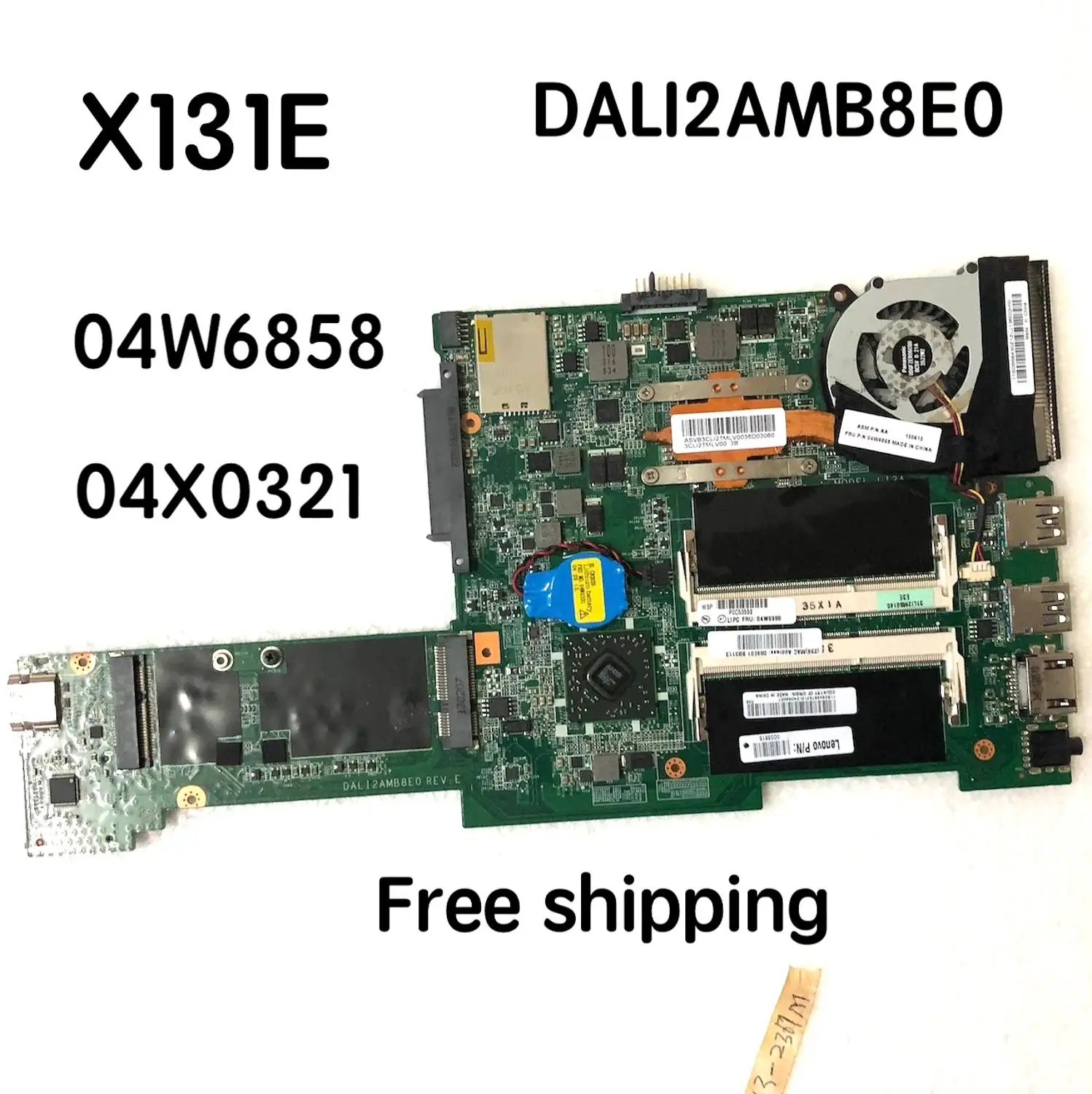 

04X0321 For Lenovo Thinkpad X131E Motherboard DALI2AMB8E0 04W6858 Mainboard 100%tested fully work