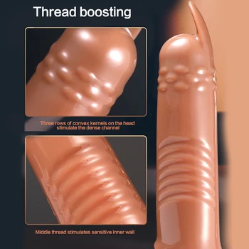 Reusable Penis Enlargement Sleeve Rings Penis Cock Extender Silicone Penis Condom Sex Toy For Men Cock Enlarger Penis Attachment 3