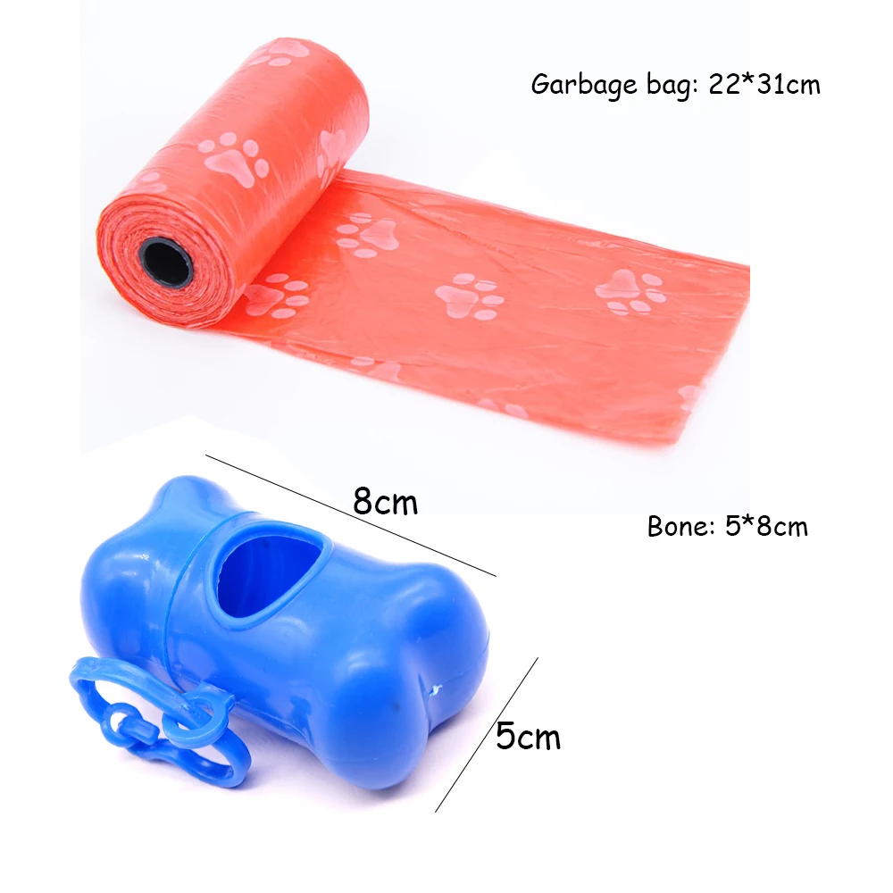 50Rolls Dog Poop Bags Pet Waste Garbage Bags Biodegradable Outdoor Carrier Holder Dispenser Clean Pick up 5