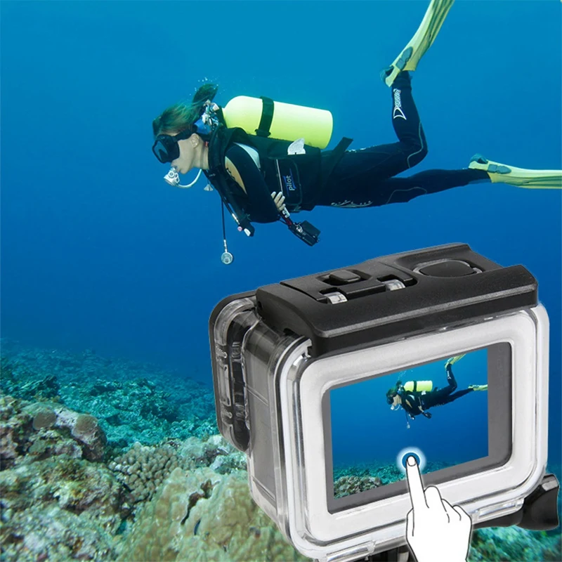 Чехол для дайвинга для Gopro Hero 7 Белый Серебряный Водонепроницаемый защитный чехол для камеры