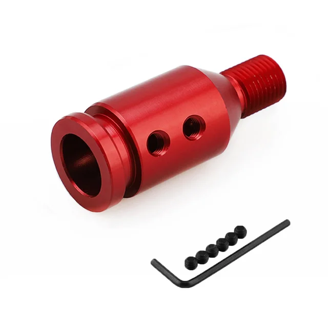 12.5*12cm Universal Car Gear Shifter Thread Converter Gear Lever Adapter For Car Interior Parts Gear Shift Knob Accessories Red
