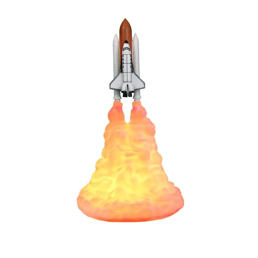 3D печать Космический Шаттл лампа перезаряжаемый ночник для любителей космоса луна лампа как украшение комнаты подарки для детей