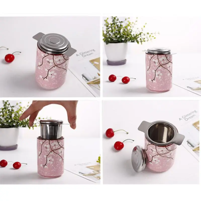 

Reusable Stainless Steel Tea Leak Teapot Lock Tea Filter Multifunctional Mesh Herbal Ball Tea Spice Filter Loose Filter Strainer