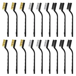 Escova de fio de nylon e aço inoxidável, 18 peças, cerdas para ferrugem, pintura de sujeira, esfregação com ferramentas de limpeza profunda 7 cabeças