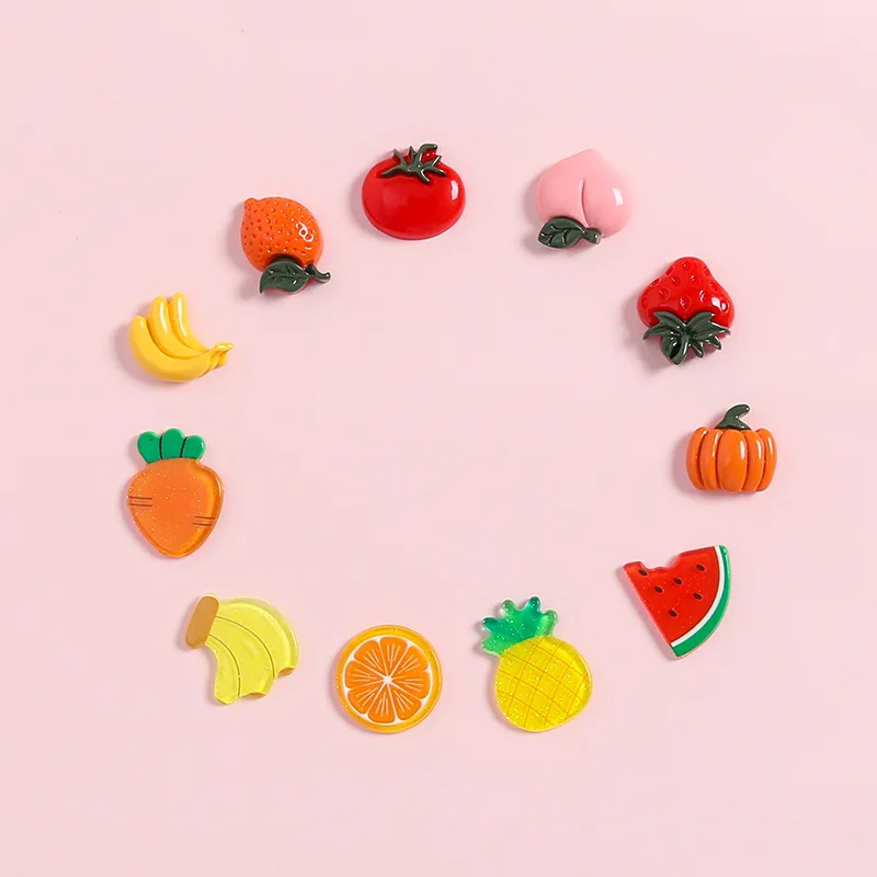 10pcs/bag High Quality Fruit Series Girl Jewelry Hairpin Accessories Bracelet DIY Acrylic Resin Hair Accessories T068