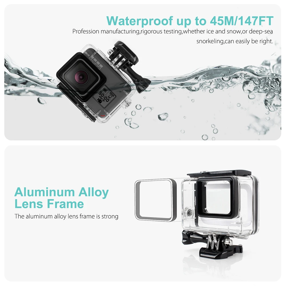 Vamson для Gopro Hero 7 6 5 Аксессуары Водонепроницаемый защитный корпус чехол для дайвинга 45 м защитный для Gopro Hero 6 5 камера VP630