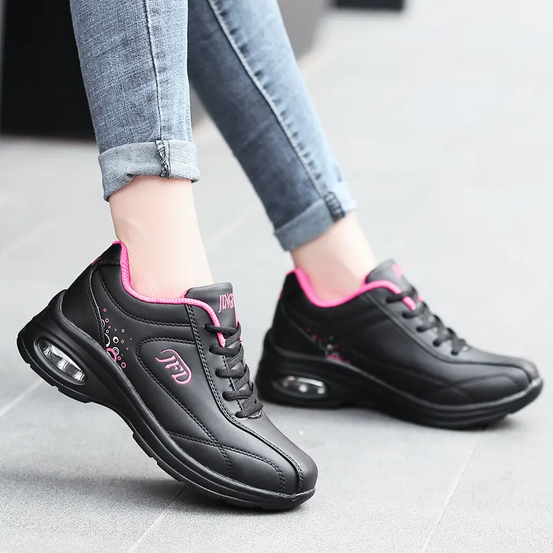 Fashion Air Cushion 90 Sneakers Women 2019 Leather Breathable Running Shoes Mujer Spring Autumn Casual Sports Shoes Scarpe Donna