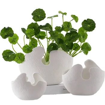 

Nordic modern minimalist ceramic flower copper money grass simulation plant vase living room ceramic decorative vase LL10311616