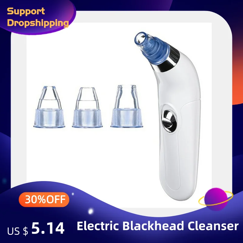 

New Portable Electric Suction Blackhead Acne Pore Cleanser Beauty Instrument Facial Skin Care ToolElectric Blackhead Remover