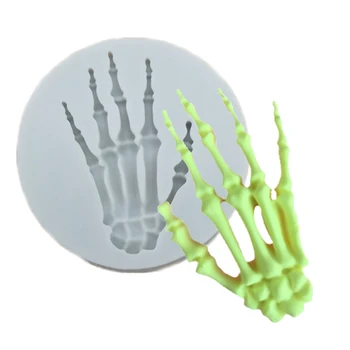 

Halloween Theme Skull Hand Molds Fondant Cake Decor Tools Silicone Molds Sugarcraft Chocolate Baking Tools Cakes Gumpaste Form