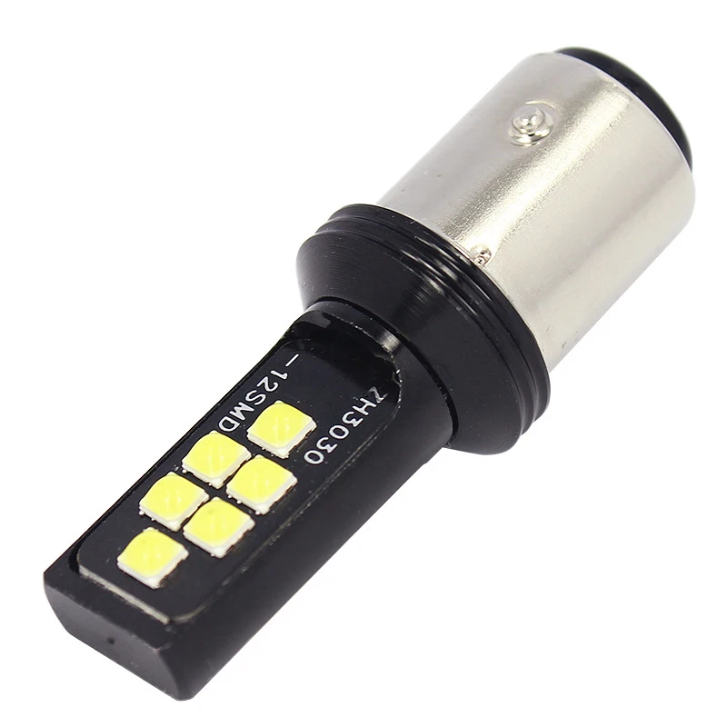 1Pcs car 12LED light S25 1156 3030 12SMD 12V Turn signal Reversing light brake light Reading light For auto Modified Light