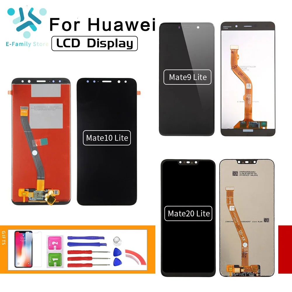 E family для HUAWEI Mate 9 10 Lite ЖК дисплей дигитайзер сенсорного экрана 20 сменный в
