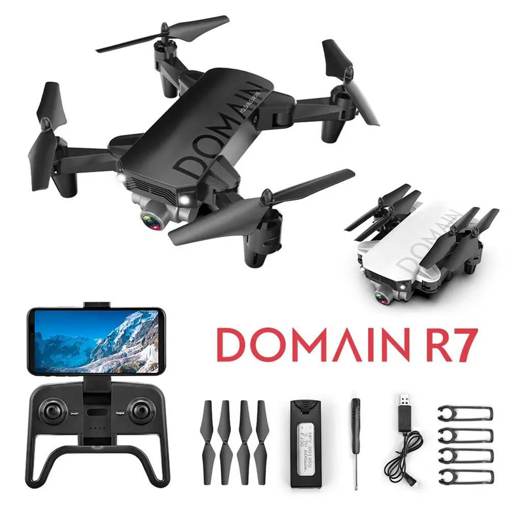 Price Offer for  R7 RC Folding Drone With Wide-angle HD Camera RC 4K Helicopter Optical Flow Positioning WIFI Camera