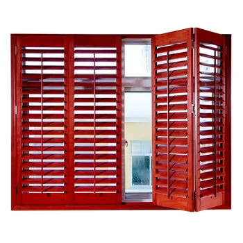 

Customized 100% Real Timber Wood Shutters Solid Basswood Shutters