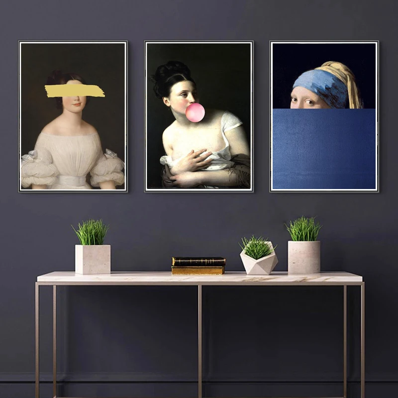 

Retro World Famous Fantasy Canvas Oil Painting Posters and Prints Figure Creative Wall Art Pictures for Living Room Decoration