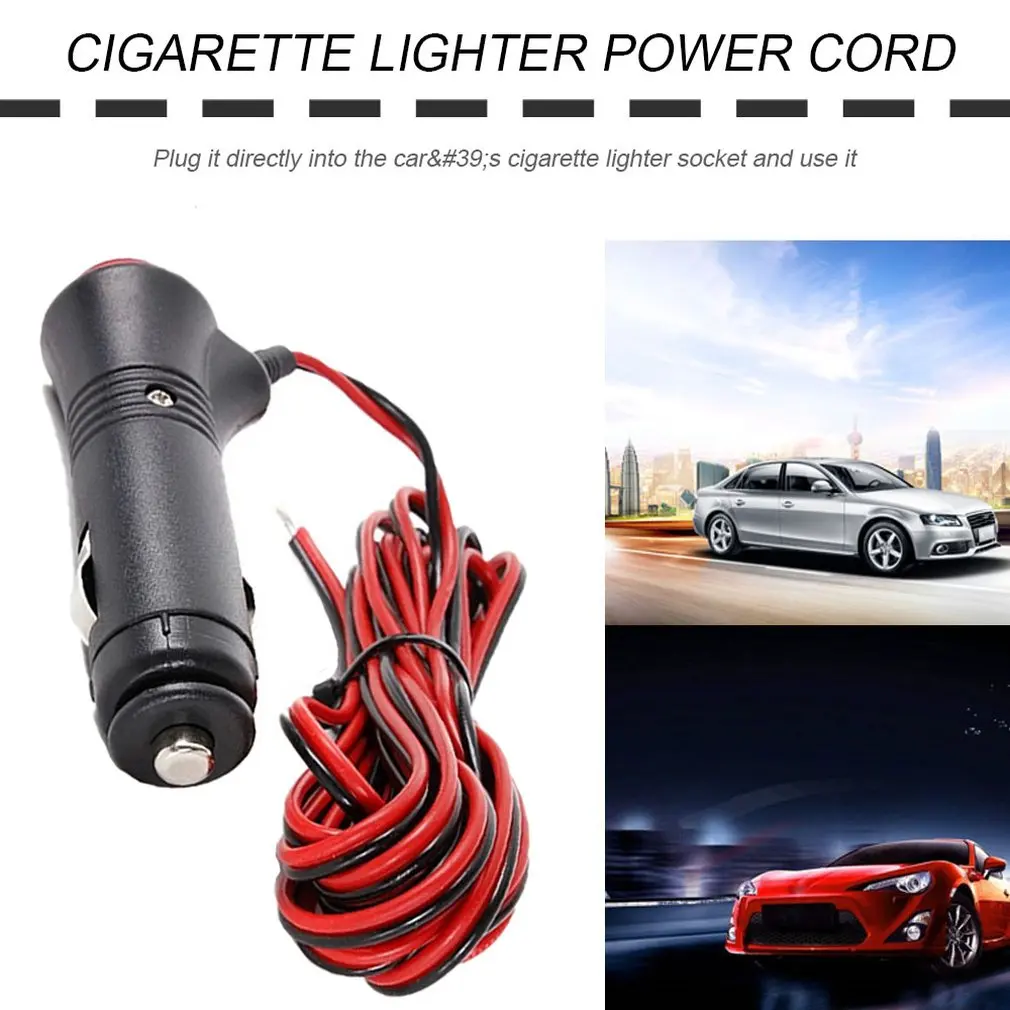 12V/24V Car Styling Cigarette Lighter Plug With Switch Light Red Power Cord 1M Automobiles Belt Multifunctional Wire | Автомобили и