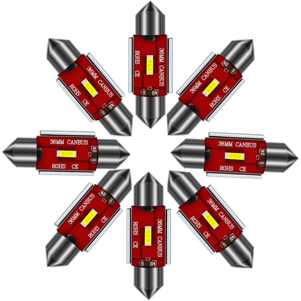 2 шт. гирлянда C5W 31 36-39-41 мм CSP-3570 светодиодный Canbus автомобильные лампы для чтения купол номерной знак двери фокус светильник лампы для передних автомобильных белый 12V